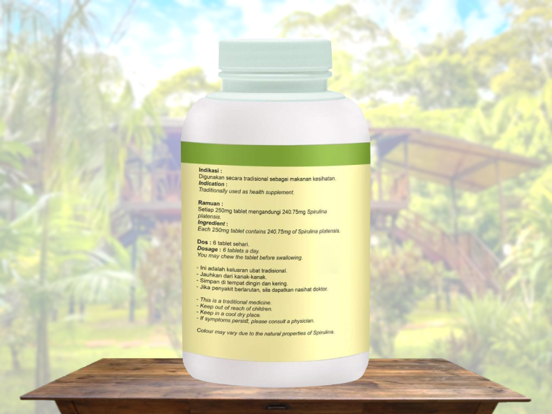 SPIRULINA 500 TABLETAS